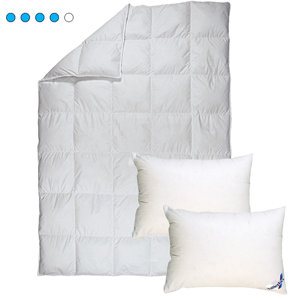 Комплект Billerbeck Ковдра Магнолія Тепла 172х205 см 0590-01-02 + Подушка Лідія 50х70 см 2 шт 1590-30-57 білий